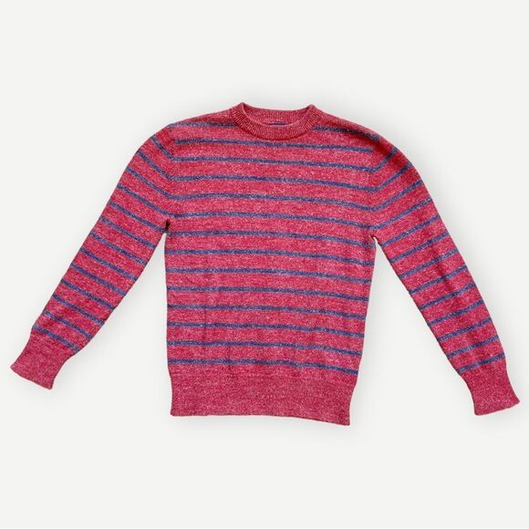 Gap Kids Boy’s Kid’s Red & Blue Striped Crewneck Pullover Sweater. Medium. 8. 9. - Picture 1 of 9